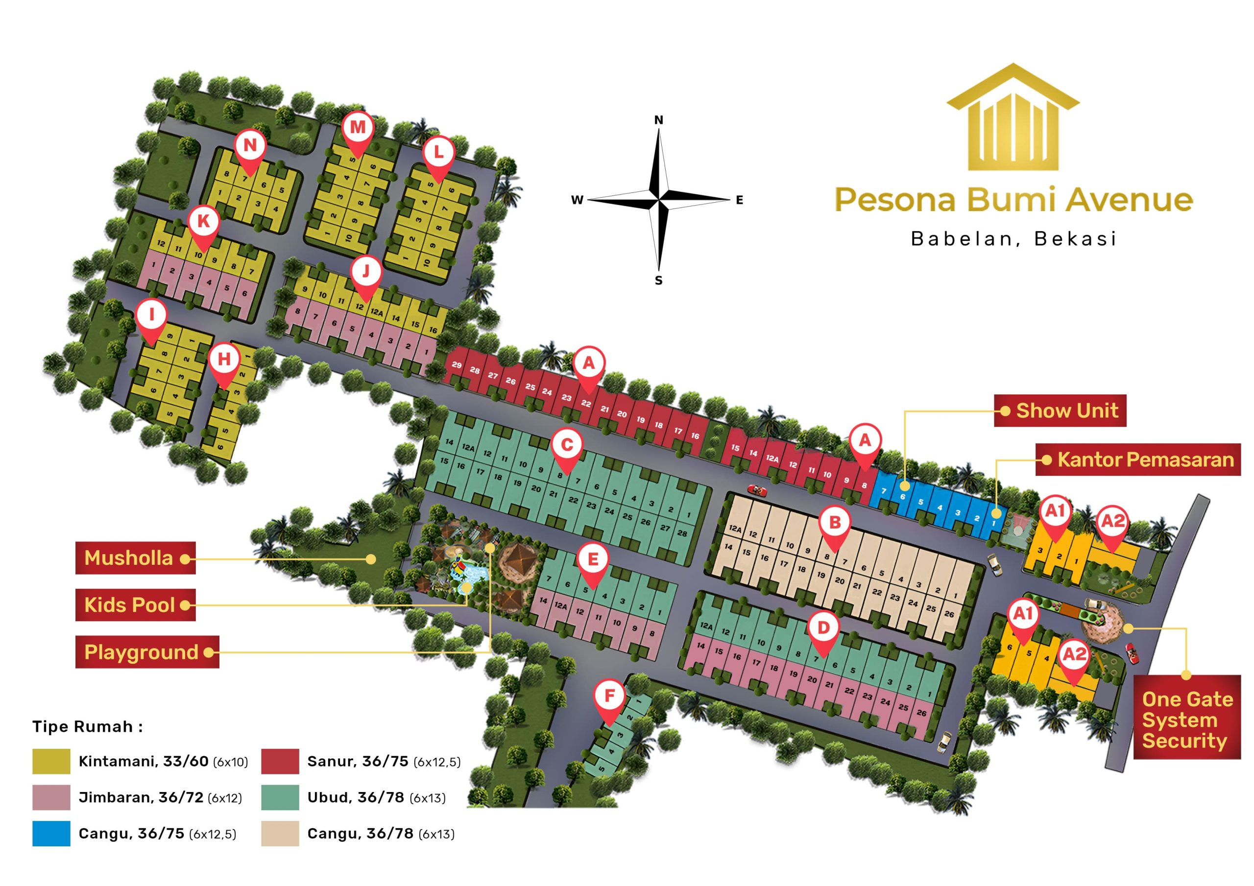 Siteplan-PBA_polos perumahan di bekasi